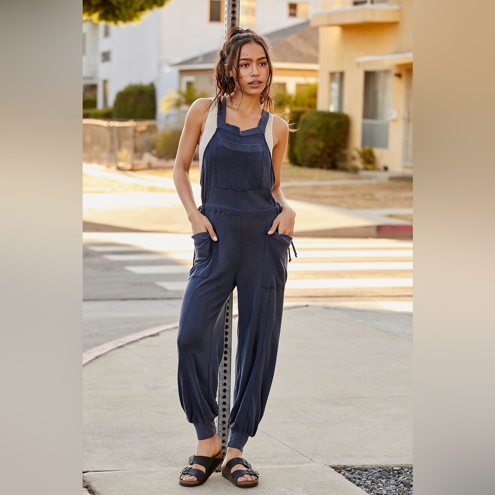 Free People Jump Start Jumpsuit - Grey